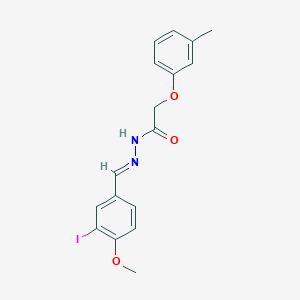molecular formula C17H17IN2O3 B11546879 N'-[(E)-(3-iodo-4-methoxyphenyl)methylidene]-2-(3-methylphenoxy)acetohydrazide 
