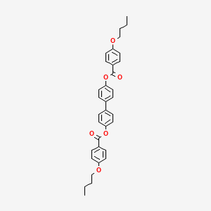 molecular formula C34H34O6 B11546892 Biphenyl-4,4'-diyl bis(4-butoxybenzoate) 