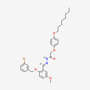 molecular formula C31H37BrN2O5 B11546954 N'-[(E)-{2-[(3-bromobenzyl)oxy]-5-methoxyphenyl}methylidene]-2-[4-(octyloxy)phenoxy]acetohydrazide 