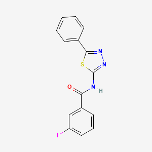 molecular formula C15H10IN3OS B11546992 3-iodo-N-(5-phenyl-1,3,4-thiadiazol-2-yl)benzamide 