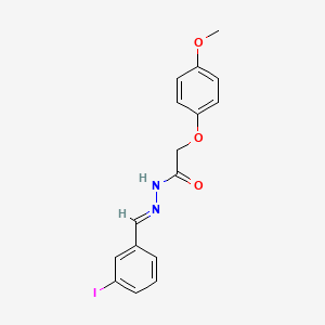 molecular formula C16H15IN2O3 B11547023 N'-[(E)-(3-iodophenyl)methylidene]-2-(4-methoxyphenoxy)acetohydrazide 
