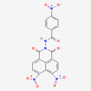 molecular formula C19H9N5O9 B11547041 N-(6,7-dinitro-1,3-dioxo-1H-benzo[de]isoquinolin-2(3H)-yl)-4-nitrobenzamide 