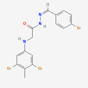 molecular formula C16H14Br3N3O B11547042 N'-[(Z)-(4-Bromophenyl)methylidene]-2-[(3,5-dibromo-4-methylphenyl)amino]acetohydrazide 