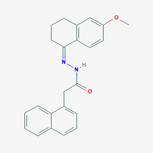 molecular formula C23H22N2O2 B11547088 N'-[(1Z)-6-methoxy-3,4-dihydronaphthalen-1(2H)-ylidene]-2-(naphthalen-1-yl)acetohydrazide 