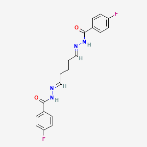 molecular formula C19H18F2N4O2 B11547194 N',N''-(1E,5E)-pentane-1,5-diylidenebis(4-fluorobenzohydrazide) 