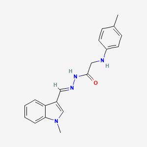 molecular formula C19H20N4O B11547219 N'-[(E)-(1-methyl-1H-indol-3-yl)methylidene]-2-[(4-methylphenyl)amino]acetohydrazide (non-preferred name) 