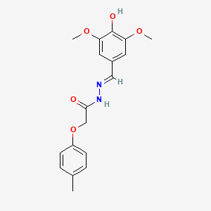 molecular formula C18H20N2O5 B11547378 N'-[(E)-(4-hydroxy-3,5-dimethoxyphenyl)methylidene]-2-(4-methylphenoxy)acetohydrazide 