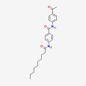 molecular formula C25H32N2O3 B11547395 N-(4-acetylphenyl)-4-(decanoylamino)benzamide 