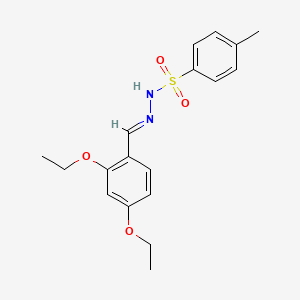 molecular formula C18H22N2O4S B11547402 N'-[(E)-(2,4-diethoxyphenyl)methylidene]-4-methylbenzenesulfonohydrazide 