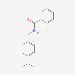 molecular formula C17H18INO B11547439 2-Iodo-N-(4-isopropyl-benzyl)-benzamide 