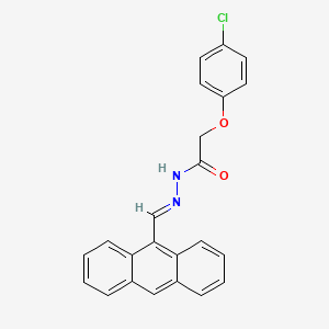 molecular formula C23H17ClN2O2 B11547651 N'-[(E)-anthracen-9-ylmethylidene]-2-(4-chlorophenoxy)acetohydrazide 