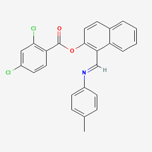 molecular formula C25H17Cl2NO2 B11547720 [1-[(4-methylphenyl)iminomethyl]naphthalen-2-yl] 2,4-dichlorobenzoate 