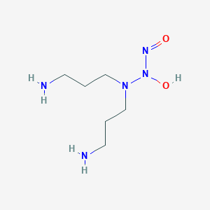 molecular formula C6H17N5O2 B115498 N-[bis(3-aminopropyl)amino]-N-hydroxynitrous amide CAS No. 146724-95-0
