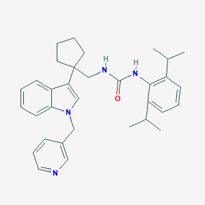 Urea, N-(2,6-bis(1-methylethyl)phenyl)-N'-((1-(1-(3-pyridinylmethyl)-1H-indol-3-yl)cyclopentyl)methyl)-