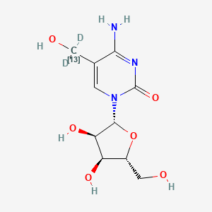 molecular formula C₉¹³CH₁₃D₂N₃O₆ B1155103 5-Hydroxymethylcytidine-13C,D2 