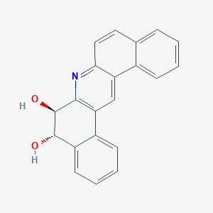 molecular formula C21H15NO2 B011552 trans-Dibenz(a,j)acridine-5,6-dihydrodiol CAS No. 105467-64-9