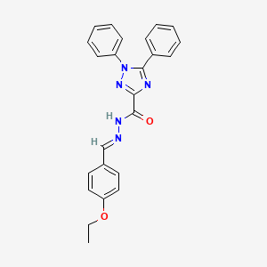 molecular formula C24H21N5O2 B11552015 N'-[(E)-(4-ethoxyphenyl)methylidene]-1,5-diphenyl-1H-1,2,4-triazole-3-carbohydrazide 