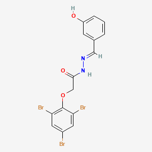 molecular formula C15H11Br3N2O3 B11552155 N'-[(E)-(3-hydroxyphenyl)methylidene]-2-(2,4,6-tribromophenoxy)acetohydrazide 