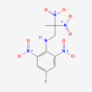 molecular formula C9H8FN5O8 B11553170 N-(2,2-dinitropropyl)-4-fluoro-2,6-dinitroaniline 