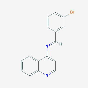 molecular formula C16H11BrN2 B11553930 N-[(E)-(3-bromophenyl)methylidene]quinolin-4-amine 
