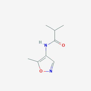molecular formula C8H12N2O2 B011554 2-methyl-N-(5-methyl-4-isoxazolyl)propionamide CAS No. 108512-01-2