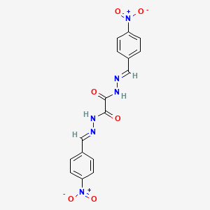 molecular formula C16H12N6O6 B11554233 N'~1~,N'~2~-bis[(E)-(4-nitrophenyl)methylidene]ethanedihydrazide 