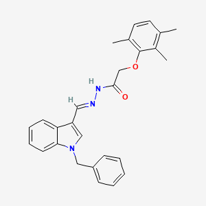 molecular formula C27H27N3O2 B11555439 N'-[(E)-(1-benzyl-1H-indol-3-yl)methylidene]-2-(2,3,6-trimethylphenoxy)acetohydrazide 