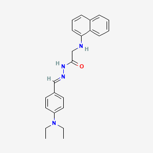 molecular formula C23H26N4O B11556093 N'-(4-(Diethylamino)benzylidene)-2-(1-naphthylamino)acetohydrazide 