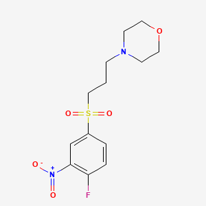 molecular formula C13H17FN2O5S B11556315 4-{3-[(4-Fluoro-3-nitrophenyl)sulfonyl]propyl}morpholine 