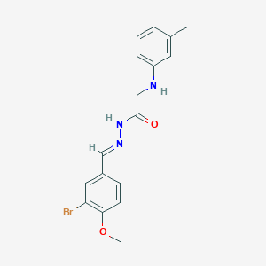 molecular formula C17H18BrN3O2 B11556438 N'-[(E)-(3-Bromo-4-methoxyphenyl)methylidene]-2-[(3-methylphenyl)amino]acetohydrazide 