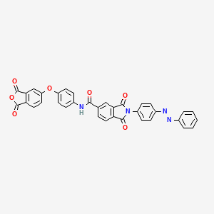 molecular formula C35H20N4O7 B11556456 N-{4-[(1,3-dioxo-1,3-dihydro-2-benzofuran-5-yl)oxy]phenyl}-1,3-dioxo-2-{4-[(E)-phenyldiazenyl]phenyl}-2,3-dihydro-1H-isoindole-5-carboxamide CAS No. 339230-33-0