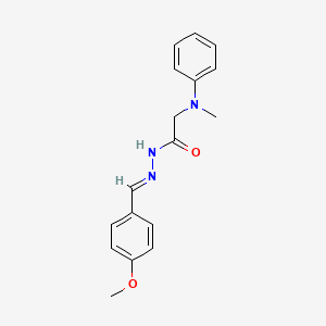 molecular formula C17H19N3O2 B11556478 N'-[(E)-(4-Methoxyphenyl)methylidene]-2-[methyl(phenyl)amino]acetohydrazide 
