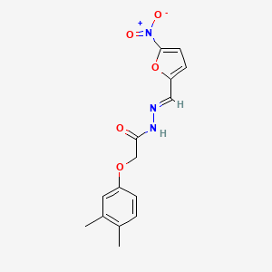 molecular formula C15H15N3O5 B11556986 2-(3,4-dimethylphenoxy)-N'-[(E)-(5-nitrofuran-2-yl)methylidene]acetohydrazide 