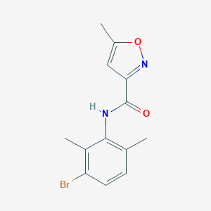 molecular formula C13H15BrN2O2 B115570 N-(3-bromo-2,6-dimethylphenyl)-5-methyl-1,2-oxazole-3-carboxamide CAS No. 145440-91-1