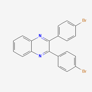molecular formula C20H12Br2N2 B11557262 2,3-Bis(4-bromophenyl)quinoxaline CAS No. 19802-70-1