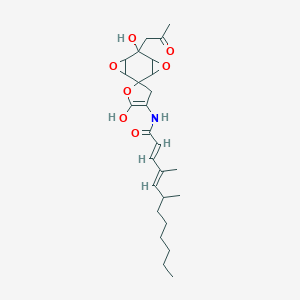 (2E,4E)-N-[5,6'-Dihydroxy-6'-(2-oxopropyl)spiro[3H-furan-2,2'-4,8-dioxatricyclo[5.1.0.03,5]octane]-4-yl]-4,6-dimethyldodeca-2,4-dienamide