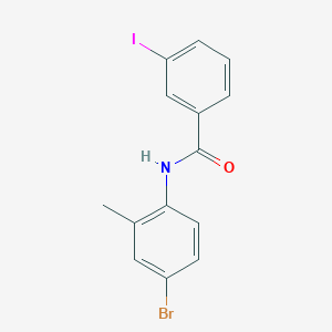 molecular formula C14H11BrINO B11560299 N-(4-Bromo-2-methylphenyl)-3-iodobenzamide 