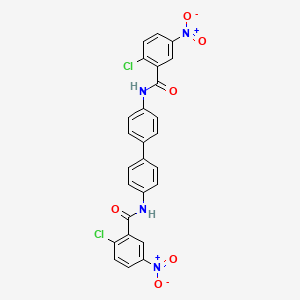 molecular formula C26H16Cl2N4O6 B11560480 N,N'-biphenyl-4,4'-diylbis(2-chloro-5-nitrobenzamide) 