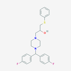 molecular formula C26H28F2N2OS B115607 1-(Bis(4-fluorophenyl)methyl)-4-(2-hydroxy-3-phenylthiopropyl)piperazine CAS No. 143760-06-9