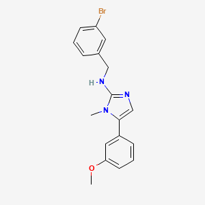 molecular formula C18H18BrN3O B11561443 N-(3-bromobenzyl)-5-(3-methoxyphenyl)-1-methyl-1H-imidazol-2-amine 