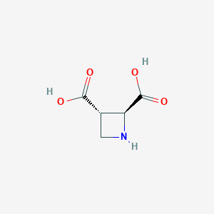 molecular formula C5H7NO4 B115618 (2S,3S)-Azetidine-2,3-dicarboxylic acid CAS No. 147235-92-5