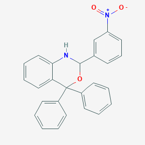 molecular formula C26H20N2O3 B11562144 2-(3-nitrophenyl)-4,4-diphenyl-1,4-dihydro-2H-3,1-benzoxazine 