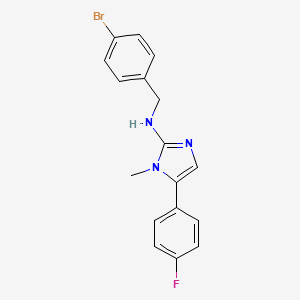 molecular formula C17H15BrFN3 B11562229 N-(4-bromobenzyl)-5-(4-fluorophenyl)-1-methyl-1H-imidazol-2-amine 