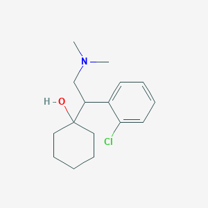 molecular formula C16H24ClNO B115641 1-[1-(2-Chlorophenyl)-2-(dimethylamino)ethyl]cyclohexan-1-ol CAS No. 142733-20-8