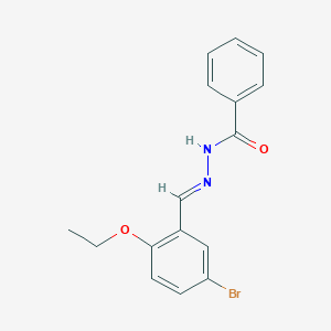 molecular formula C16H15BrN2O2 B11564135 N'-[(E)-(5-bromo-2-ethoxyphenyl)methylidene]benzohydrazide 