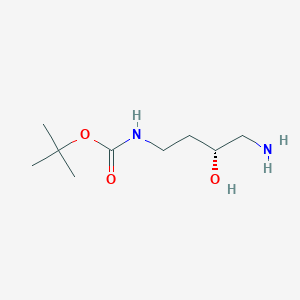 molecular formula C9H20N2O3 B115644 Carbamic acid, (4-amino-3-hydroxybutyl)-, 1,1-dimethylethyl ester, (R)-(9CI) CAS No. 143565-81-5