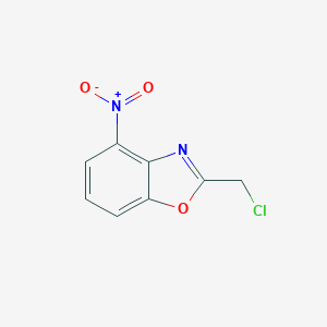 molecular formula C8H5ClN2O3 B115646 2-(Chloromethyl)-4-nitro-1,3-benzoxazole CAS No. 143708-26-3
