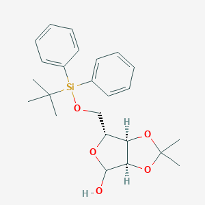molecular formula C24H32O5Si B115649 (3aR,6R,6aR)-6-(((tert-Butyldiphenylsilyl)oxy)methyl)-2,2-dimethyltetrahydrofuro[3,4-d][1,3]dioxol-4-ol CAS No. 141607-35-4
