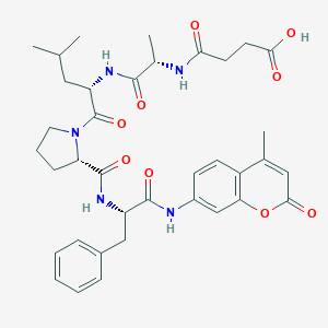 molecular formula C37H45N5O9 B115650 Suc-Ala-Leu-Pro-Phe-AMC CAS No. 142997-31-7