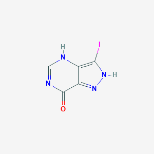 molecular formula C5H3IN4O B115655 3-iodo-1H,4H,7H-pyrazolo[4,3-d]pyrimidin-7-one CAS No. 142189-88-6